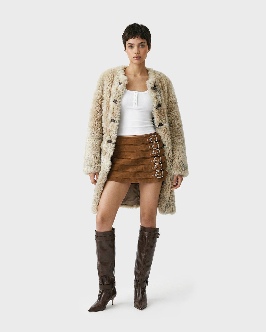 Paddock Nappa Mini Skirt